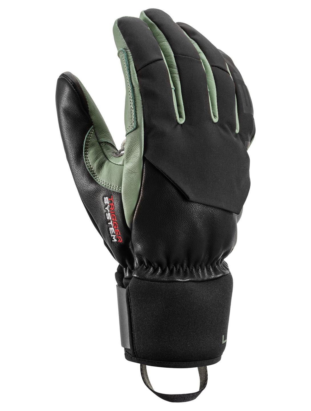 Leki, Hevon 3D guantes de esquí hombres Black / Dusty Green negro, verde 