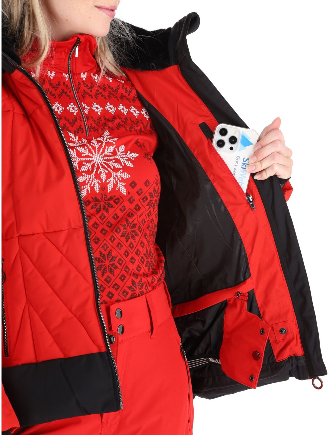 Luhta, Hakonkoski chaqueta de esquí mujeres Cranberry rojo 