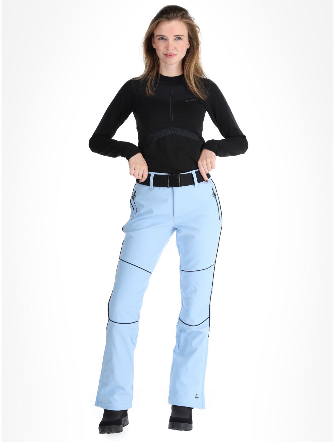 Luhta, Jaamalai pantalones de esquí softshell mujeres Light Blue azul 