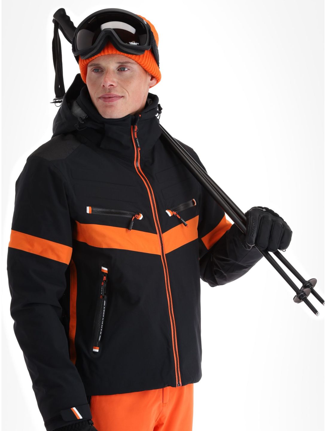 Luhta, Jierstivaara chaqueta de esquí hombres Black naranja, negro 