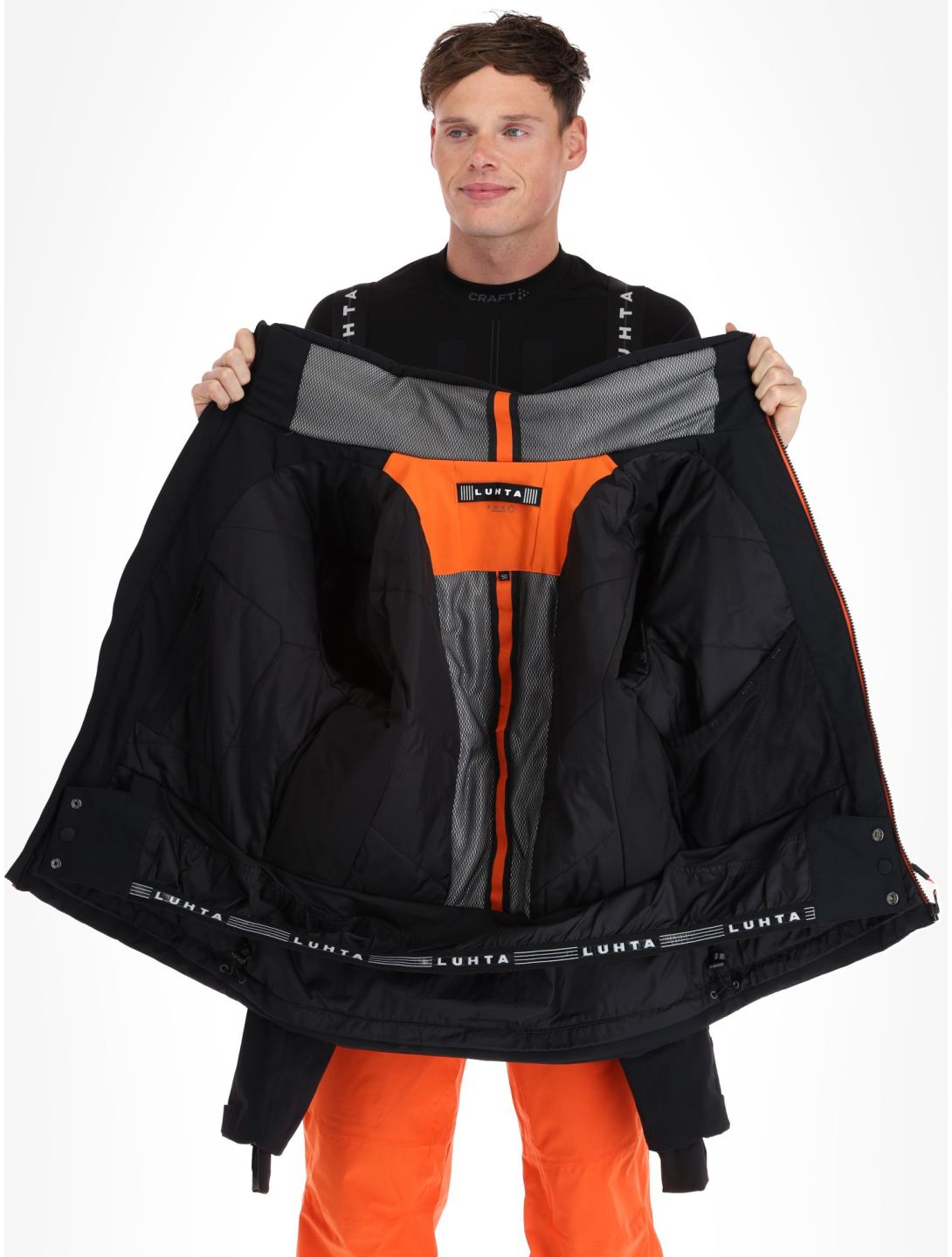 Luhta, Jierstivaara chaqueta de esquí hombres Black naranja, negro 