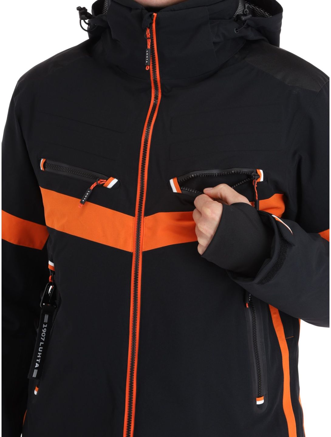 Luhta, Jierstivaara chaqueta de esquí hombres Black naranja, negro 