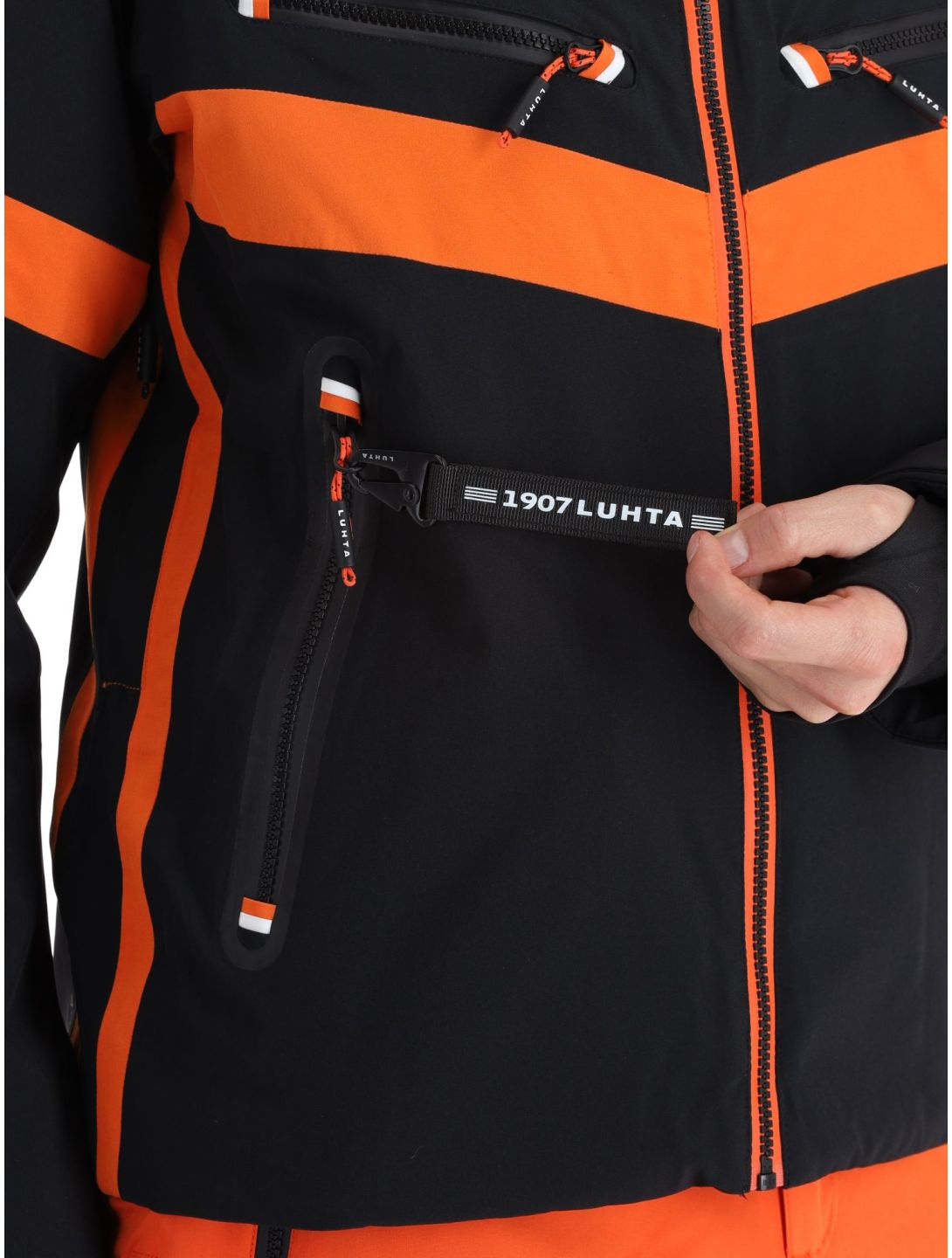 Luhta, Jierstivaara chaqueta de esquí hombres Black naranja, negro 