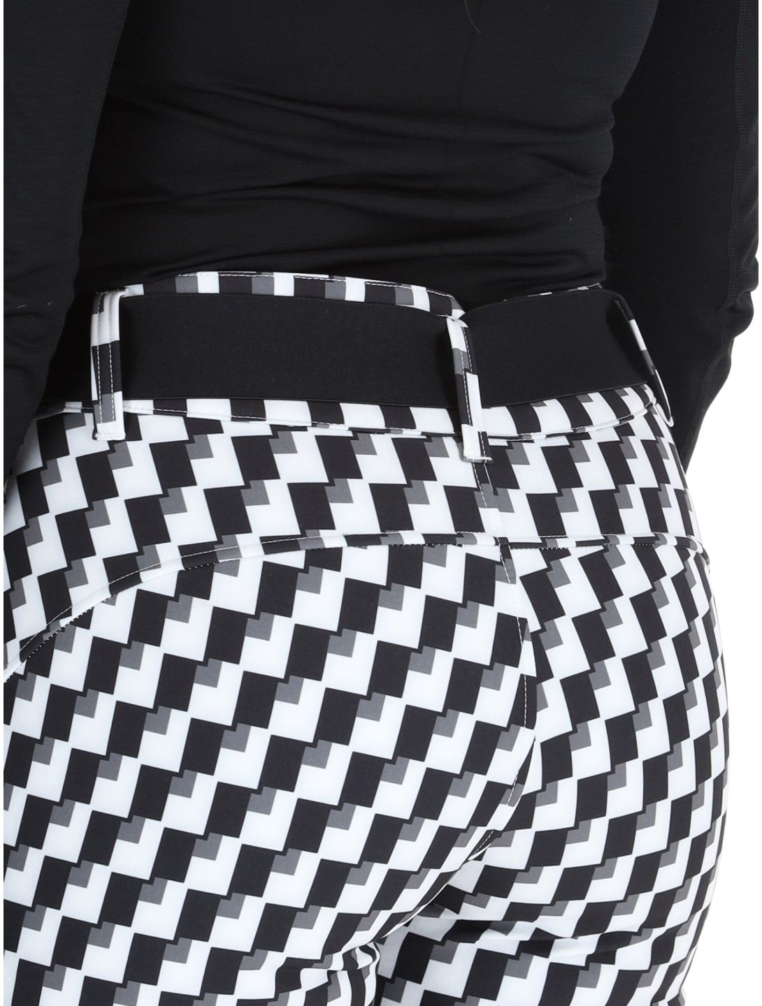 Luhta, Joentaus pantalones de esquí softshell mujeres Black / White blanco, negro 