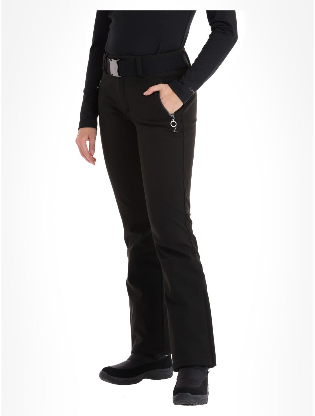 Luhta, Joentaus pantalones de esquí softshell mujeres Black negro 