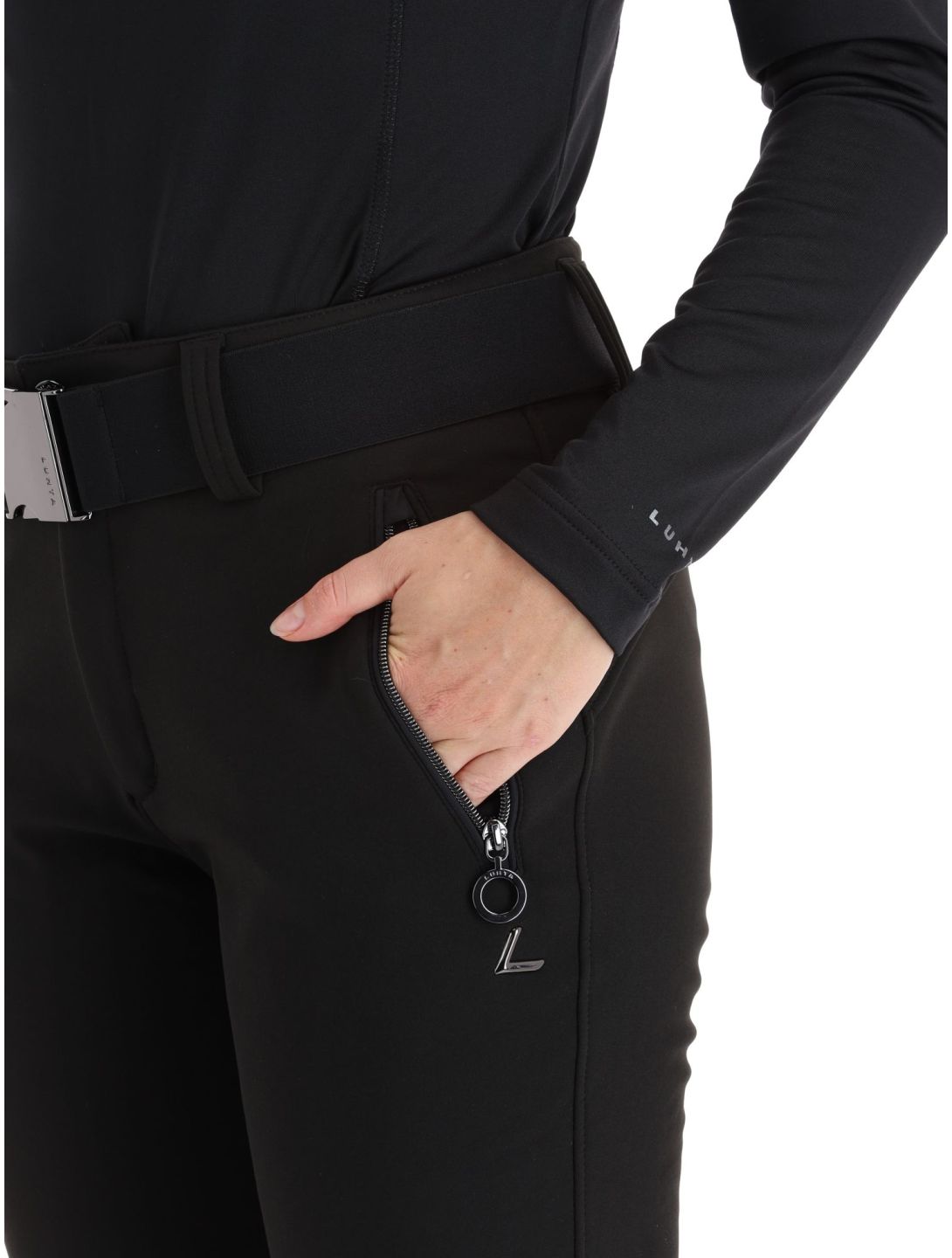 Luhta, Joentaus pantalones de esquí softshell mujeres Black negro 