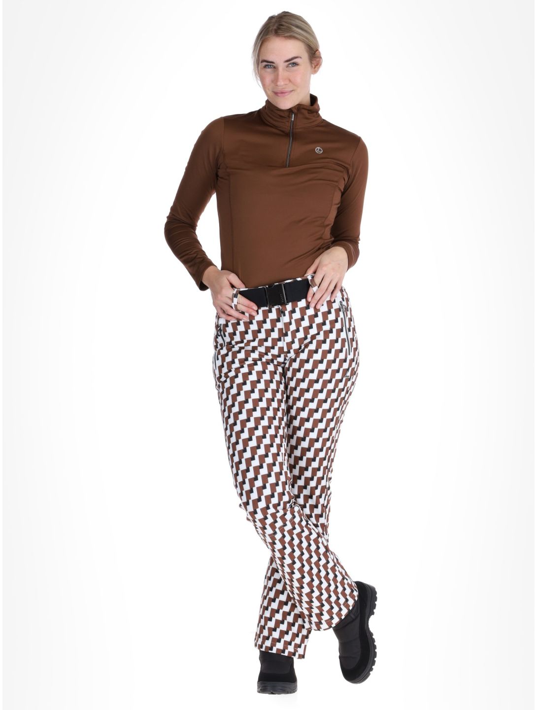 Luhta, Joentaus pantalones de esquí softshell mujeres Chocolat marrón 