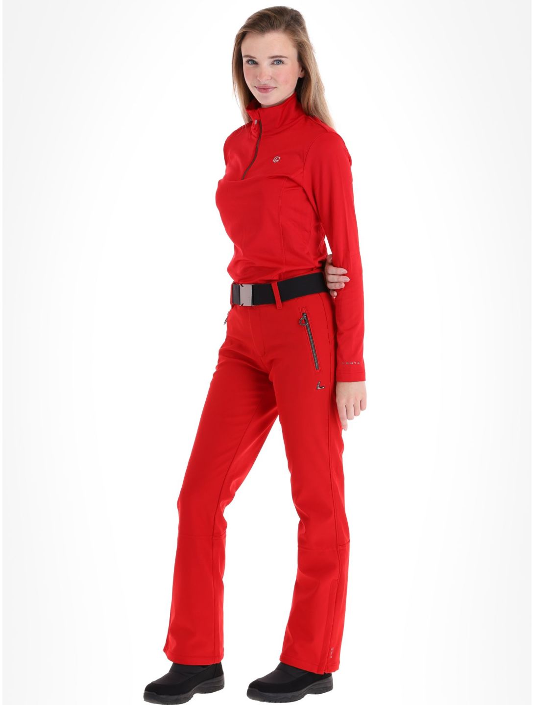 Luhta, Joentaus pantalones de esquí softshell mujeres Cranberry rojo 