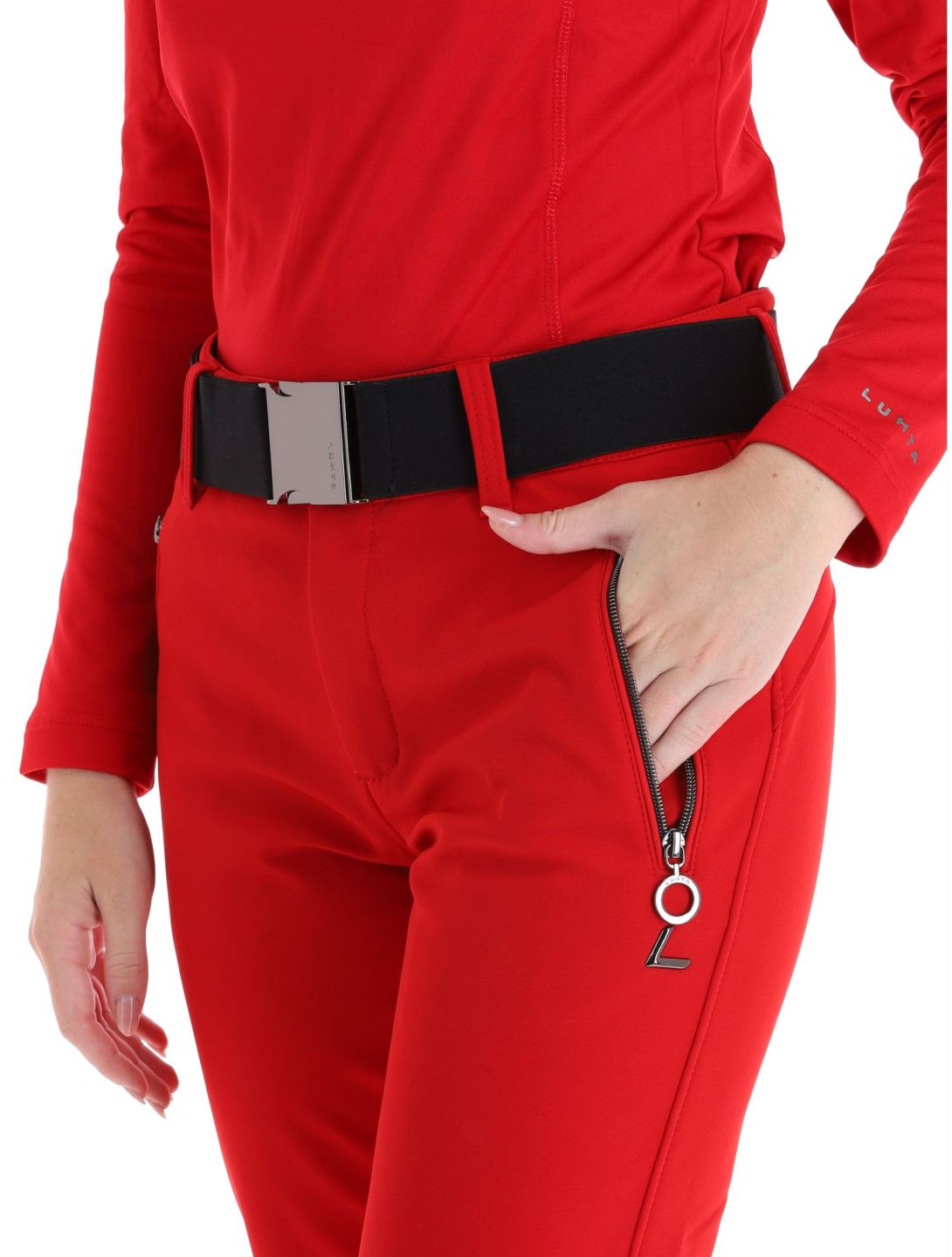 Luhta, Joentaus pantalones de esquí softshell mujeres Cranberry rojo 