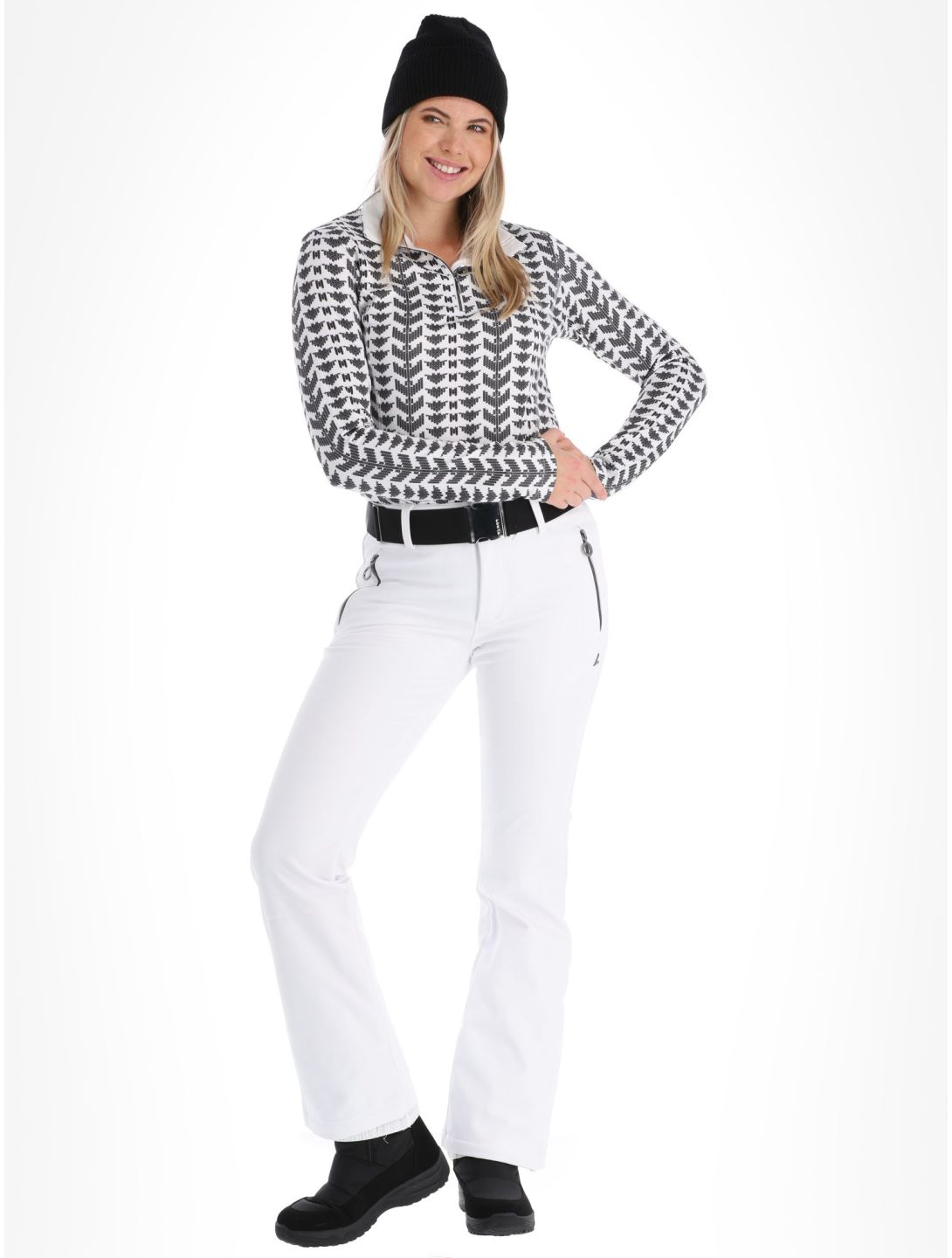 Luhta, Joentaus pantalones de esquí softshell mujeres Optic White blanco 