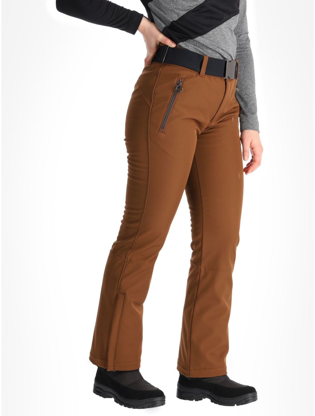 Luhta, Joentaus C pantalones de esquí softshell mujeres Chocolat marrón 