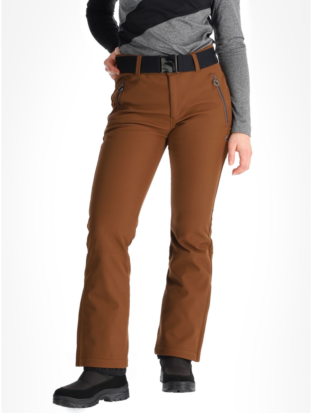 Luhta, Joentaus C pantalones de esquí softshell mujeres Chocolat marrón 