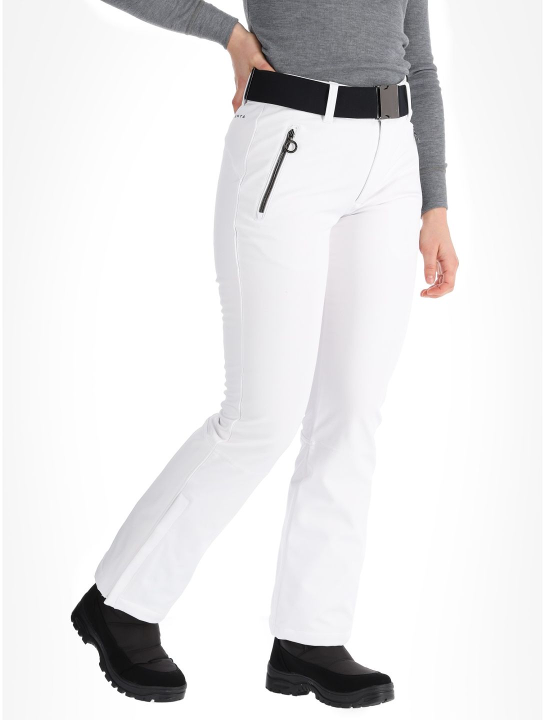 Luhta, Joentaus C pantalones de esquí softshell mujeres Optic White blanco 