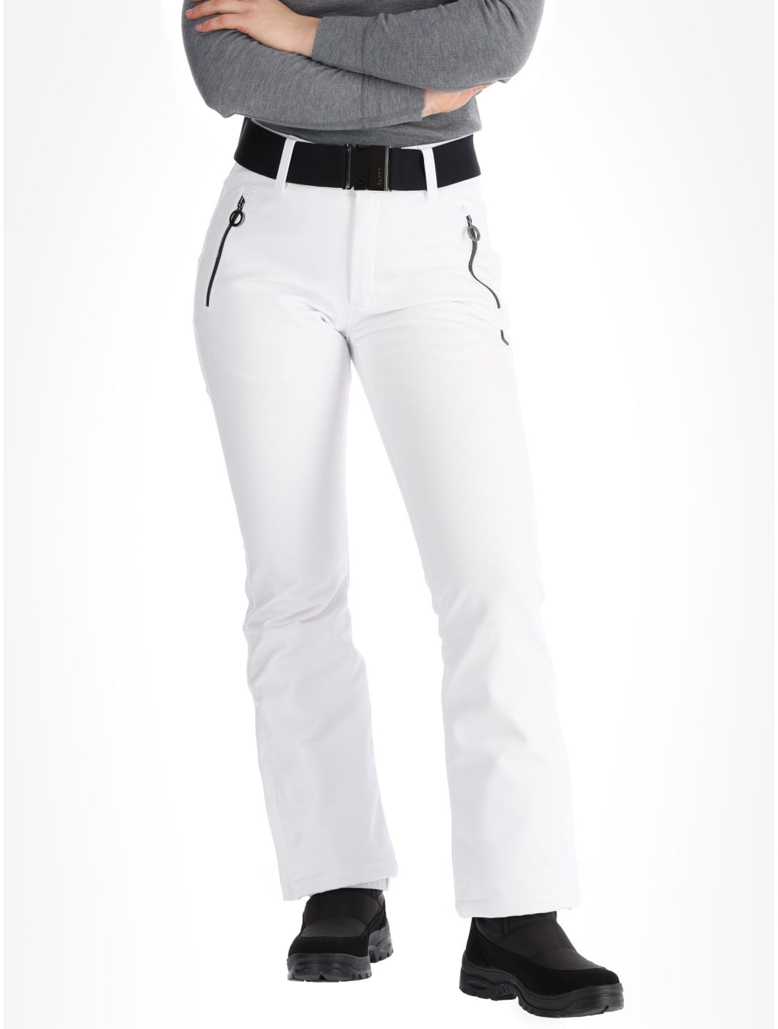 Luhta, Joentaus C pantalones de esquí softshell mujeres Optic White blanco 