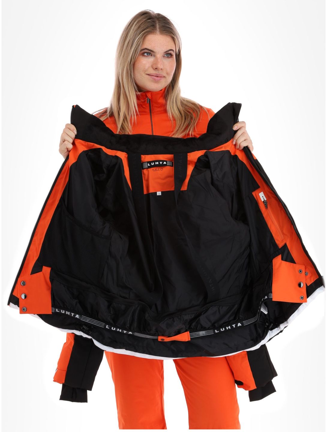 Luhta, Kaldoaivi chaqueta de esquí mujeres Orange blanco, naranja, negro 