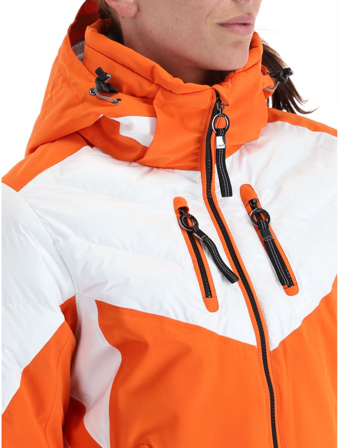 Luhta, Kanervala chaqueta de esquí mujeres Orange blanco, naranja 