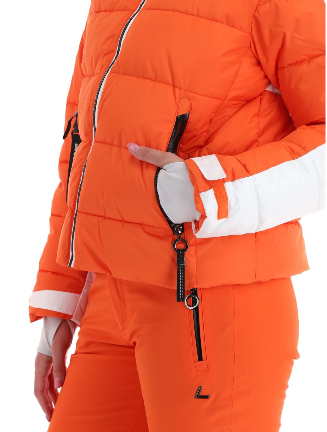 Luhta, Karhutunturi chaqueta de esquí mujeres Orange blanco, naranja 