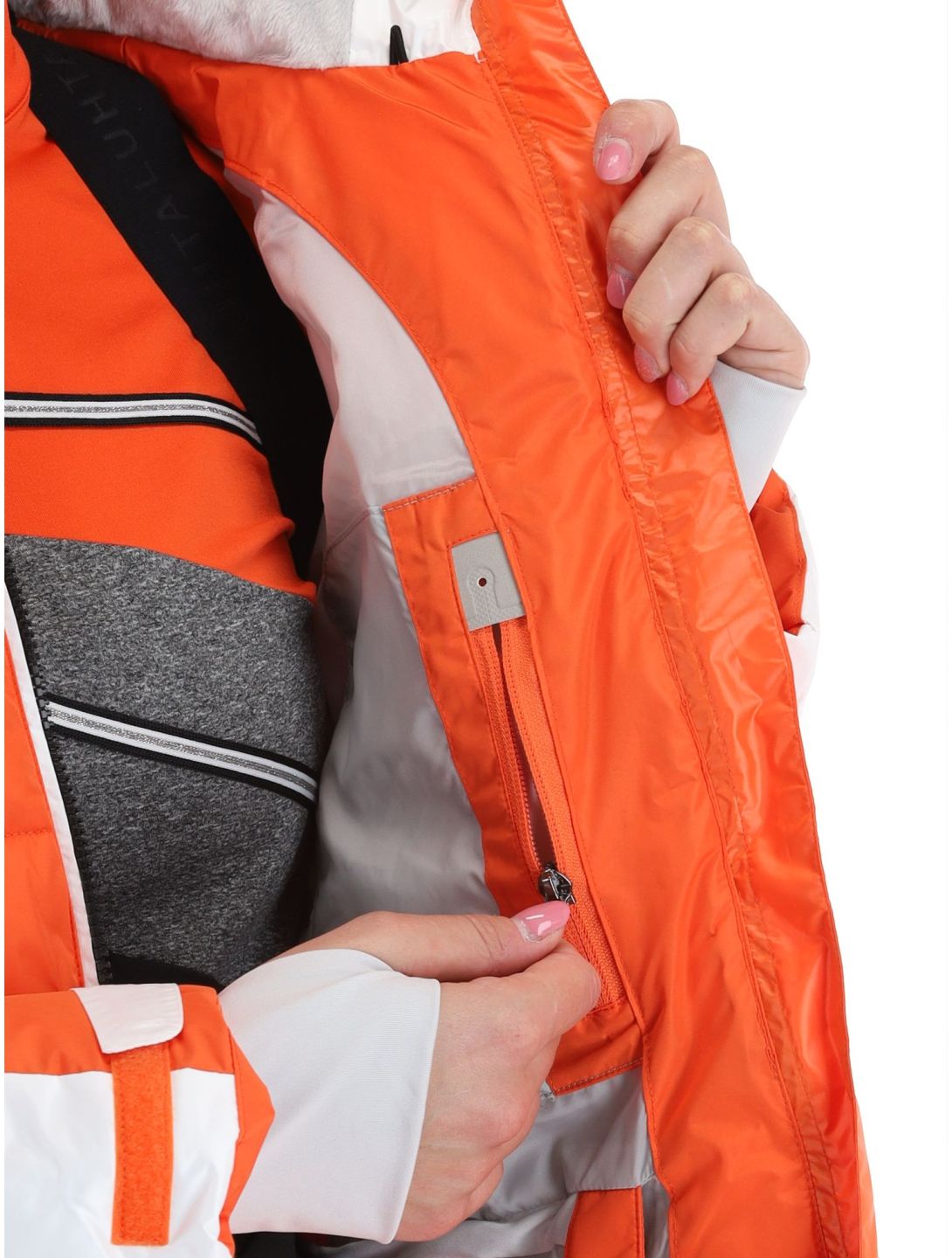 Luhta, Karhutunturi chaqueta de esquí mujeres Orange blanco, naranja 