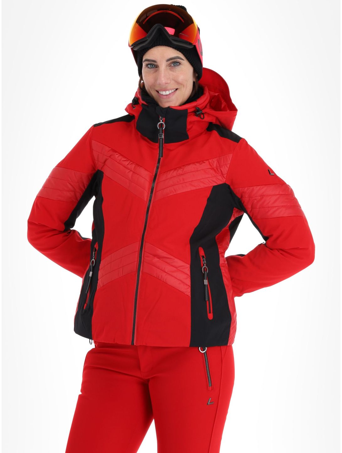 Luhta, Karravaara chaqueta de esquí mujeres Cranberry negro, rojo 