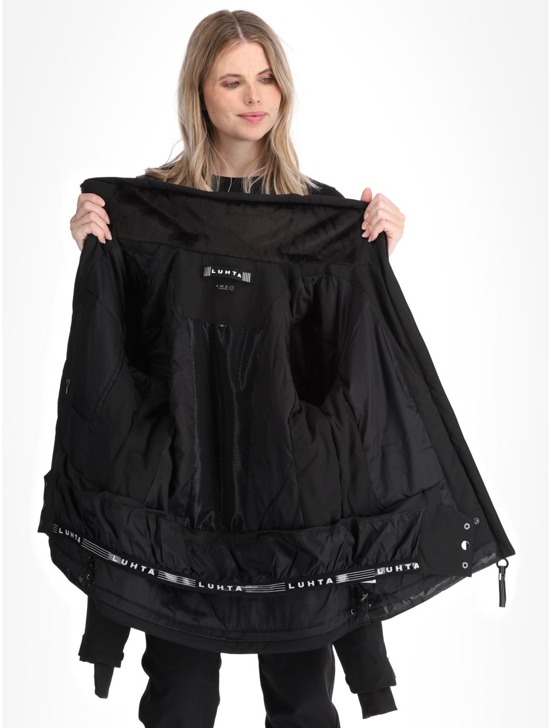 Luhta, Kitinen chaqueta de esquí mujeres Black negro 