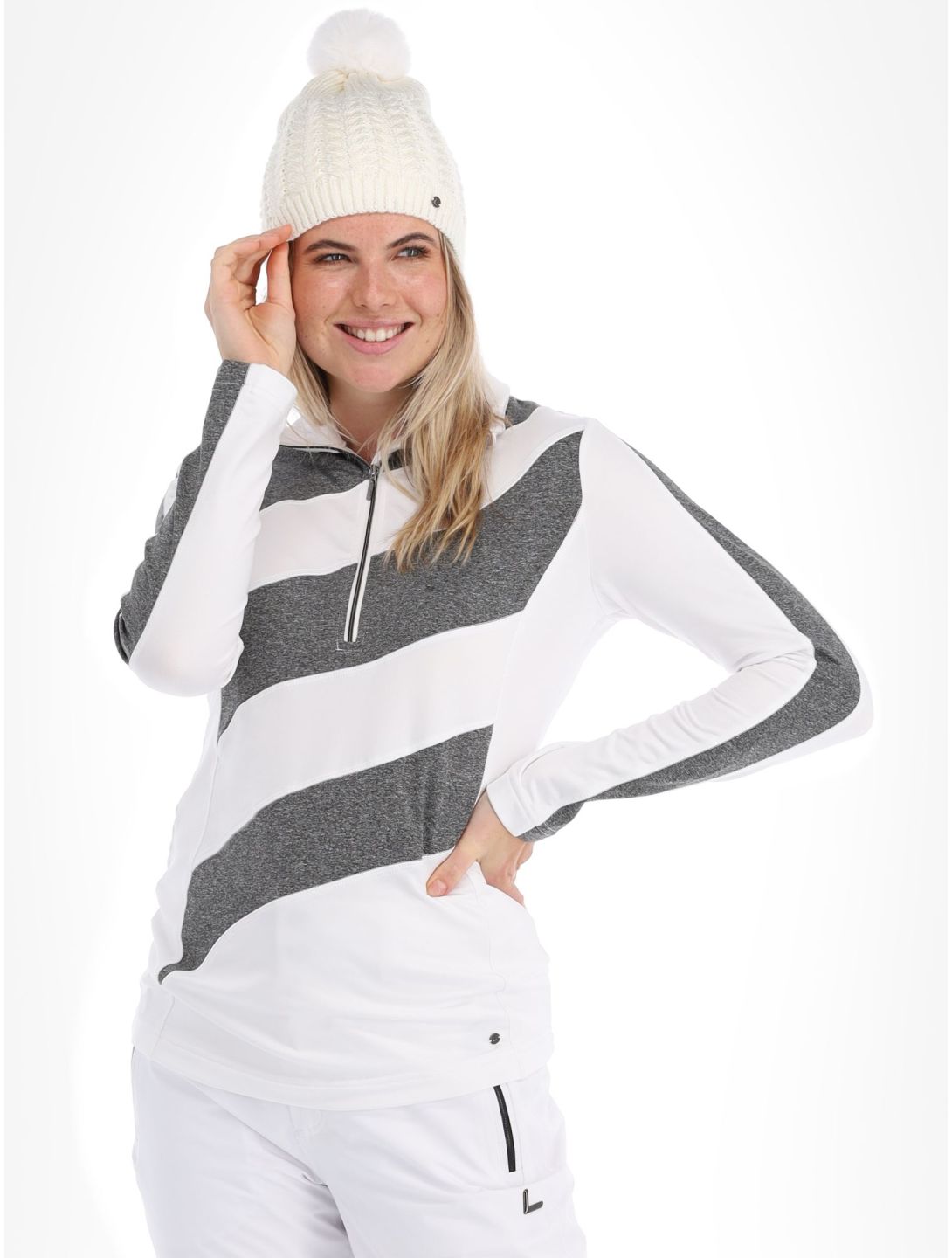 Luhta, Kuusa jersey mujeres Optic White blanco, gris 