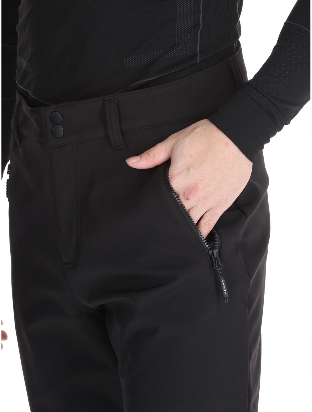 Luhta, Kuusamo pantalones de esquí softshell hombres Black negro 