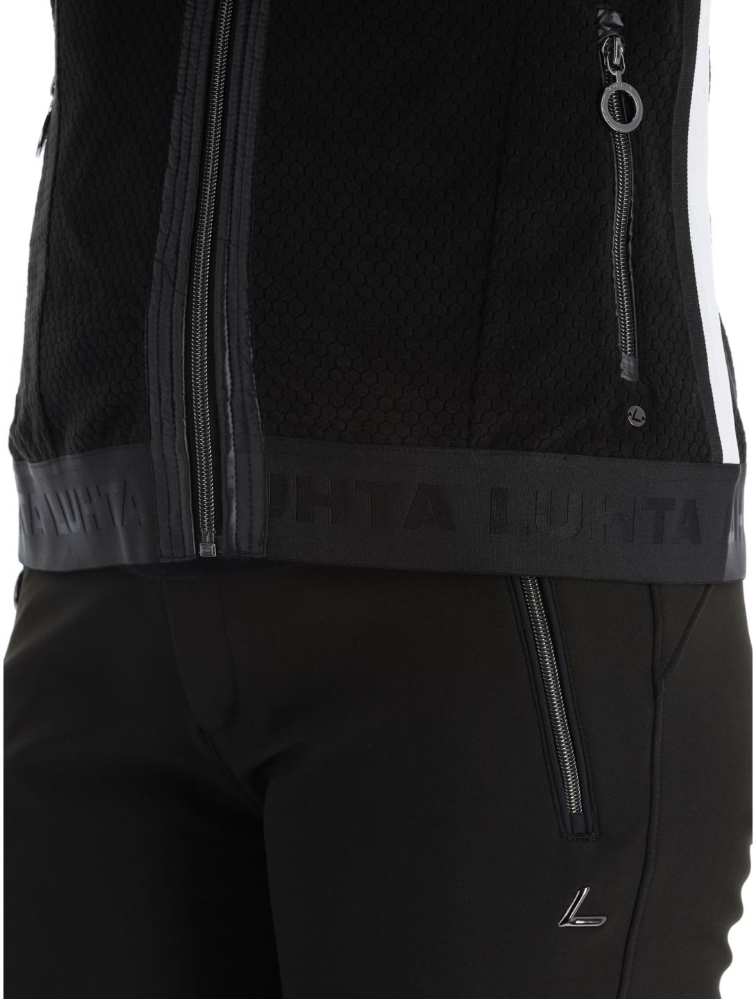 Luhta, Lainiotunturi chaleco mujeres Black gris, negro 