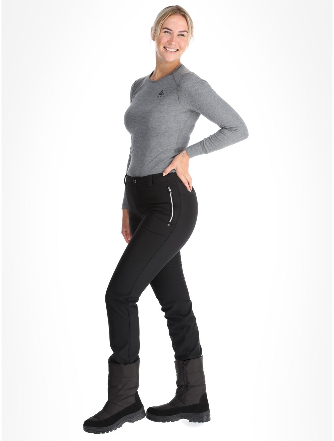 Luhta, Erottaja pantalones de esquí softshell mujeres Black negro 