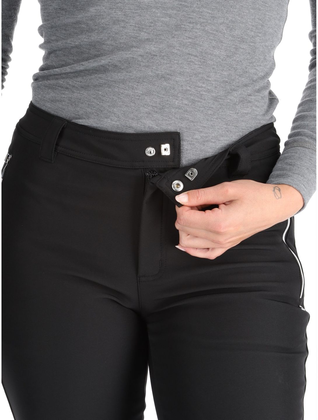 Luhta, Erottaja pantalones de esquí softshell mujeres Black negro 