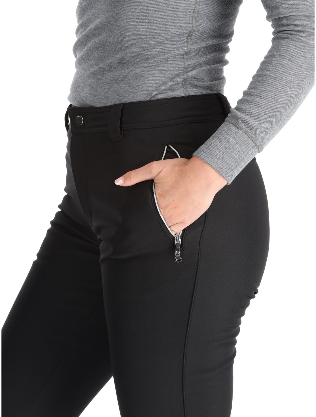 Luhta, Erottaja pantalones de esquí softshell mujeres Black negro 