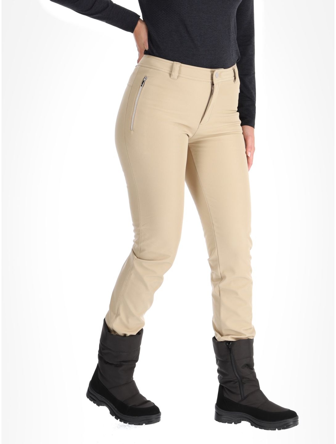 Luhta, Erottaja pantalones de esquí softshell mujeres Powder blanco 