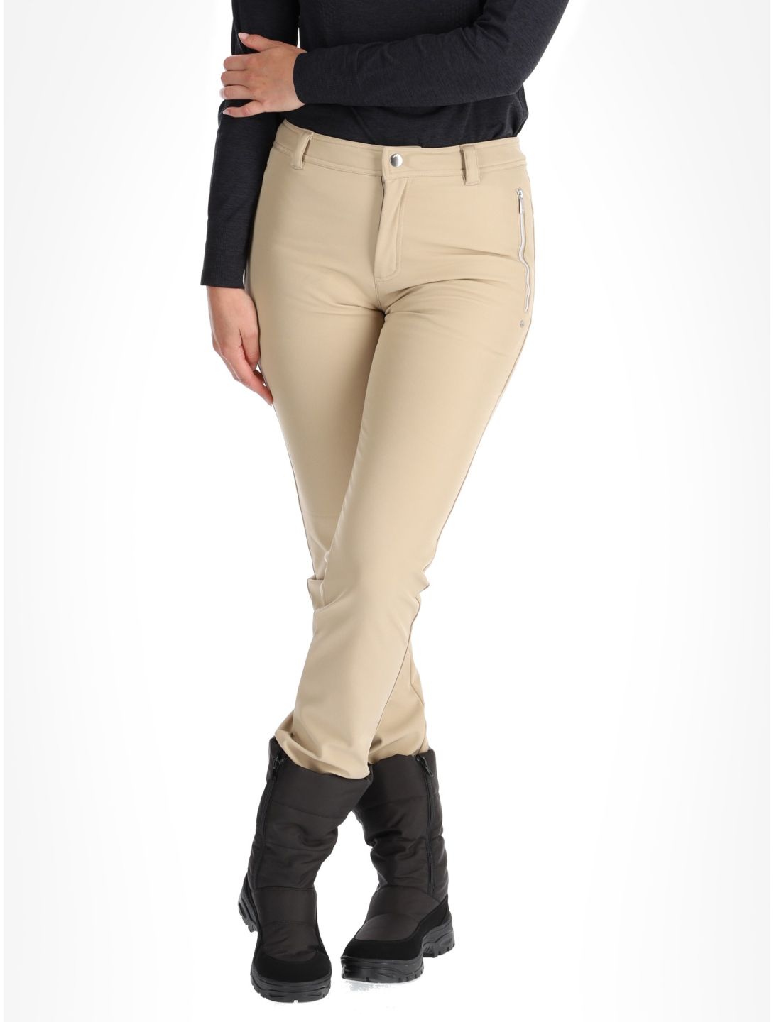 Luhta, Erottaja pantalones de esquí softshell mujeres Powder blanco 