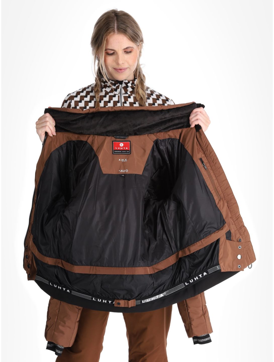 Luhta, Halhola chaqueta de esquí mujeres Chocolat marrón 