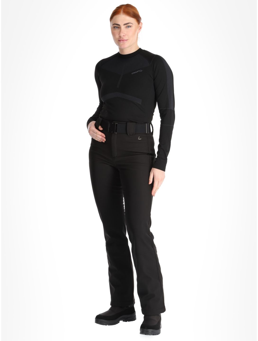 Luhta, Luhta Joensuu pantalones de esquí softshell mujeres Black negro 