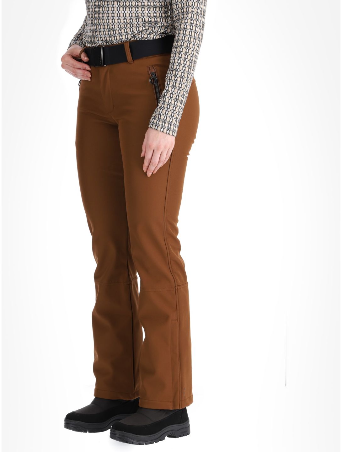 Luhta, Joentaus pantalones de esquí softshell mujeres Chocolat marrón 