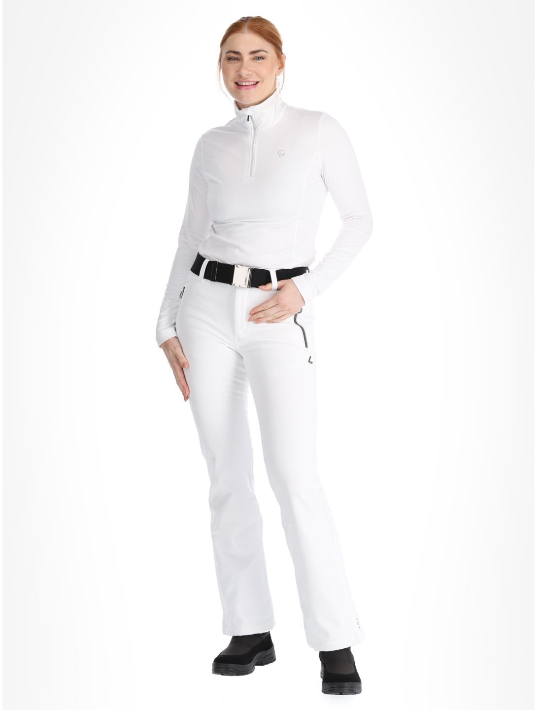 Luhta, Joentaus pantalones de esquí softshell mujeres Optic White blanco 