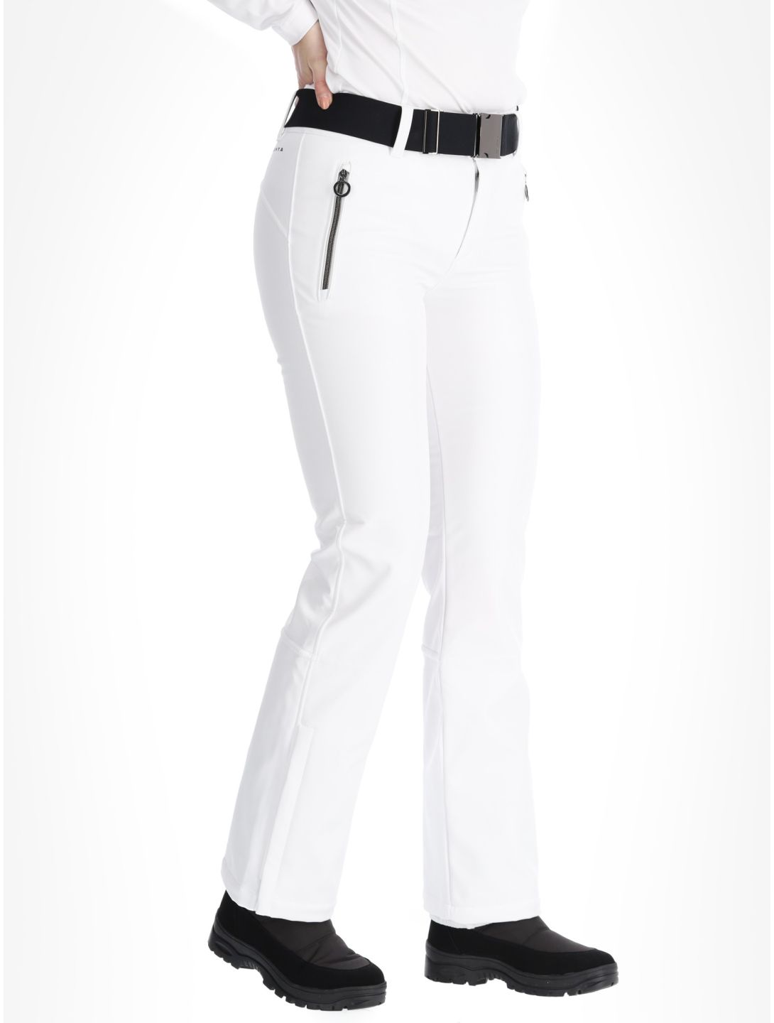 Luhta, Joentaus pantalones de esquí softshell mujeres Optic White blanco 