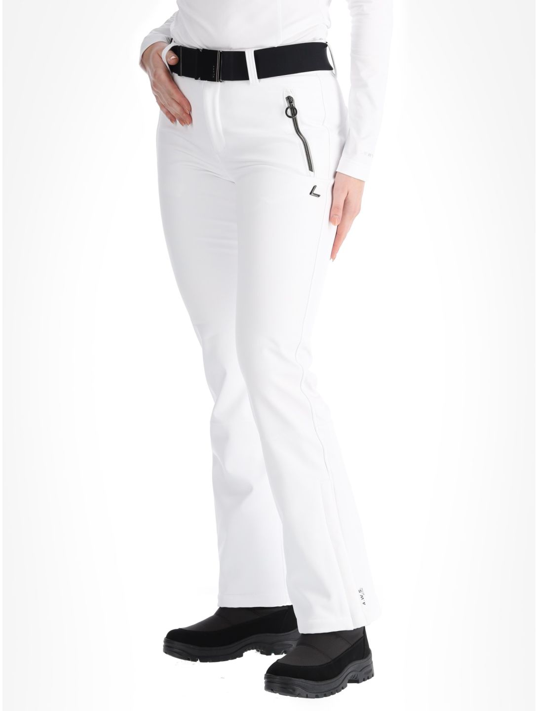 Luhta, Joentaus pantalones de esquí softshell mujeres Optic White blanco 