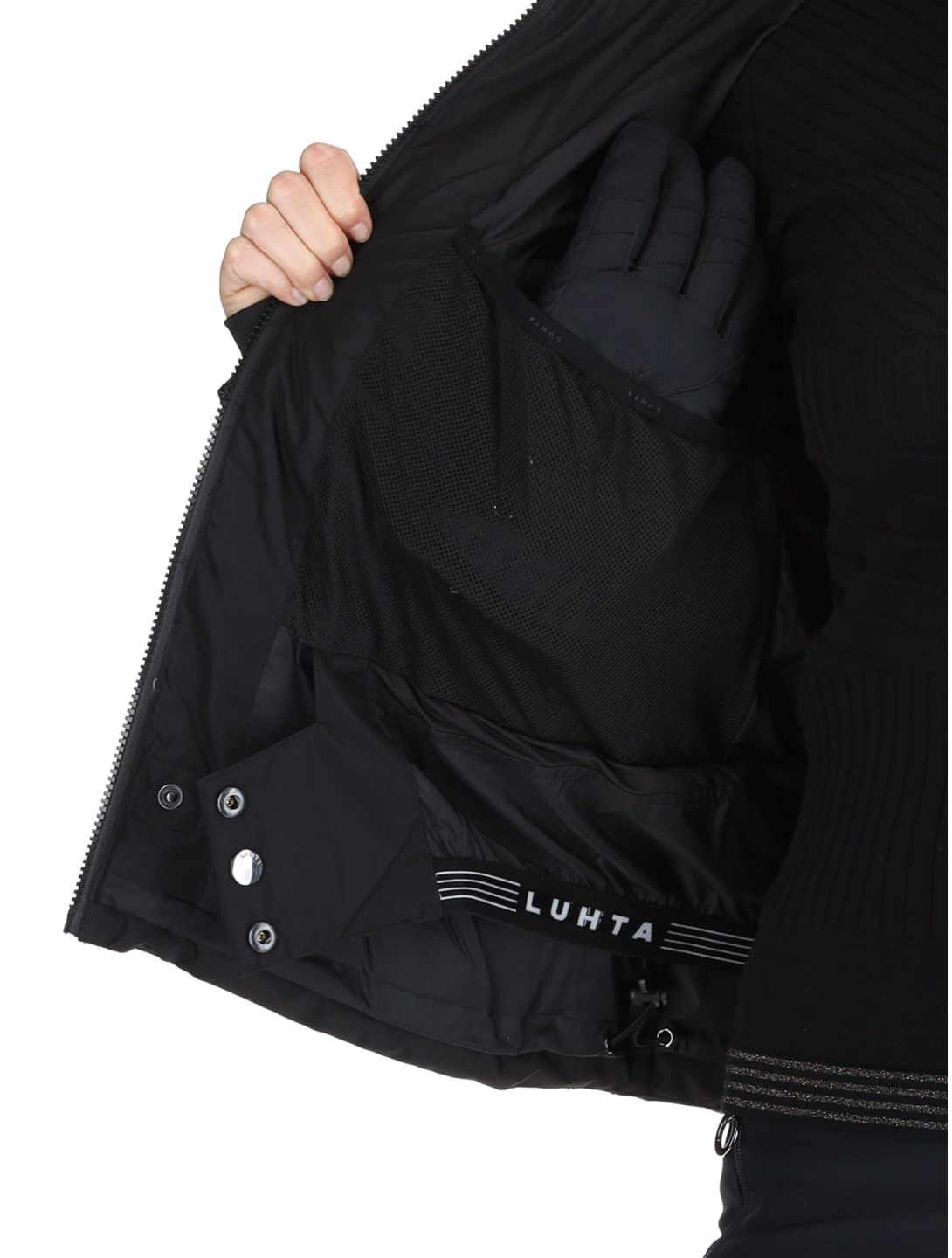 Luhta, Kiistala chaqueta de esquí mujeres Black negro 