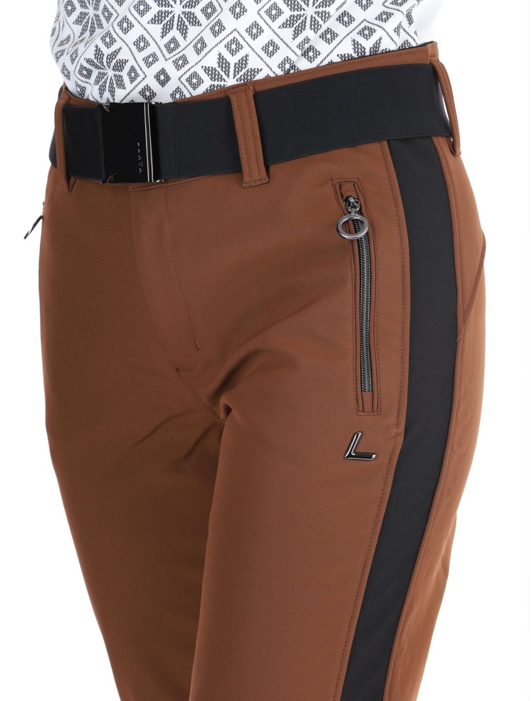 Luhta, Reututunturi pantalones de esquí softshell mujeres Chocolat marrón 