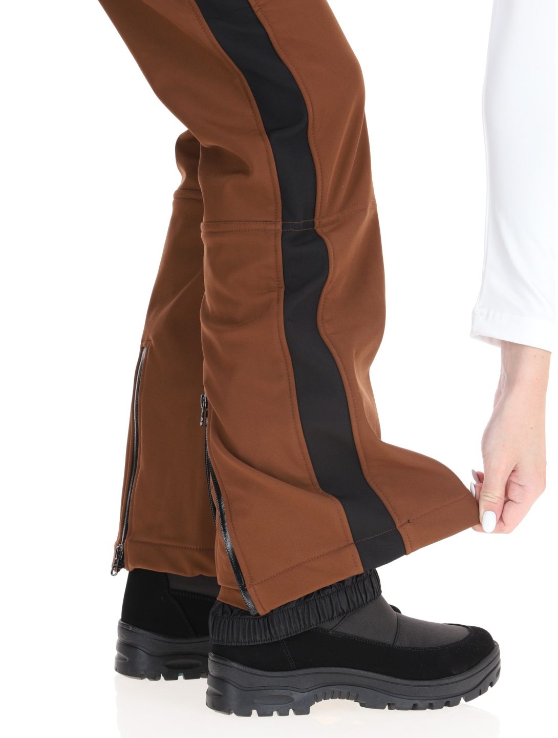 Luhta, Reututunturi pantalones de esquí softshell mujeres Chocolat marrón 