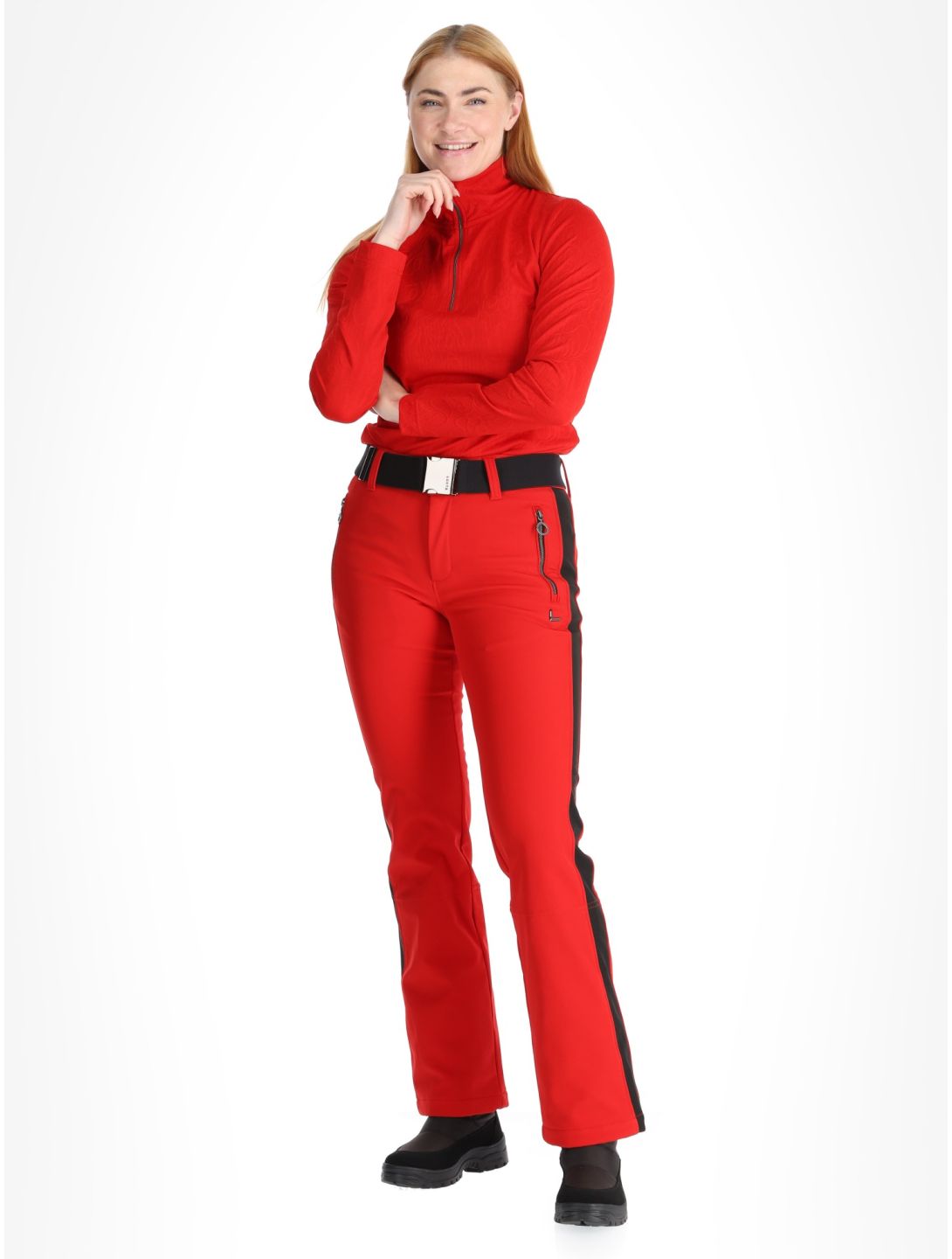 Luhta, Reututunturi pantalones de esquí softshell mujeres Cranberry rojo 