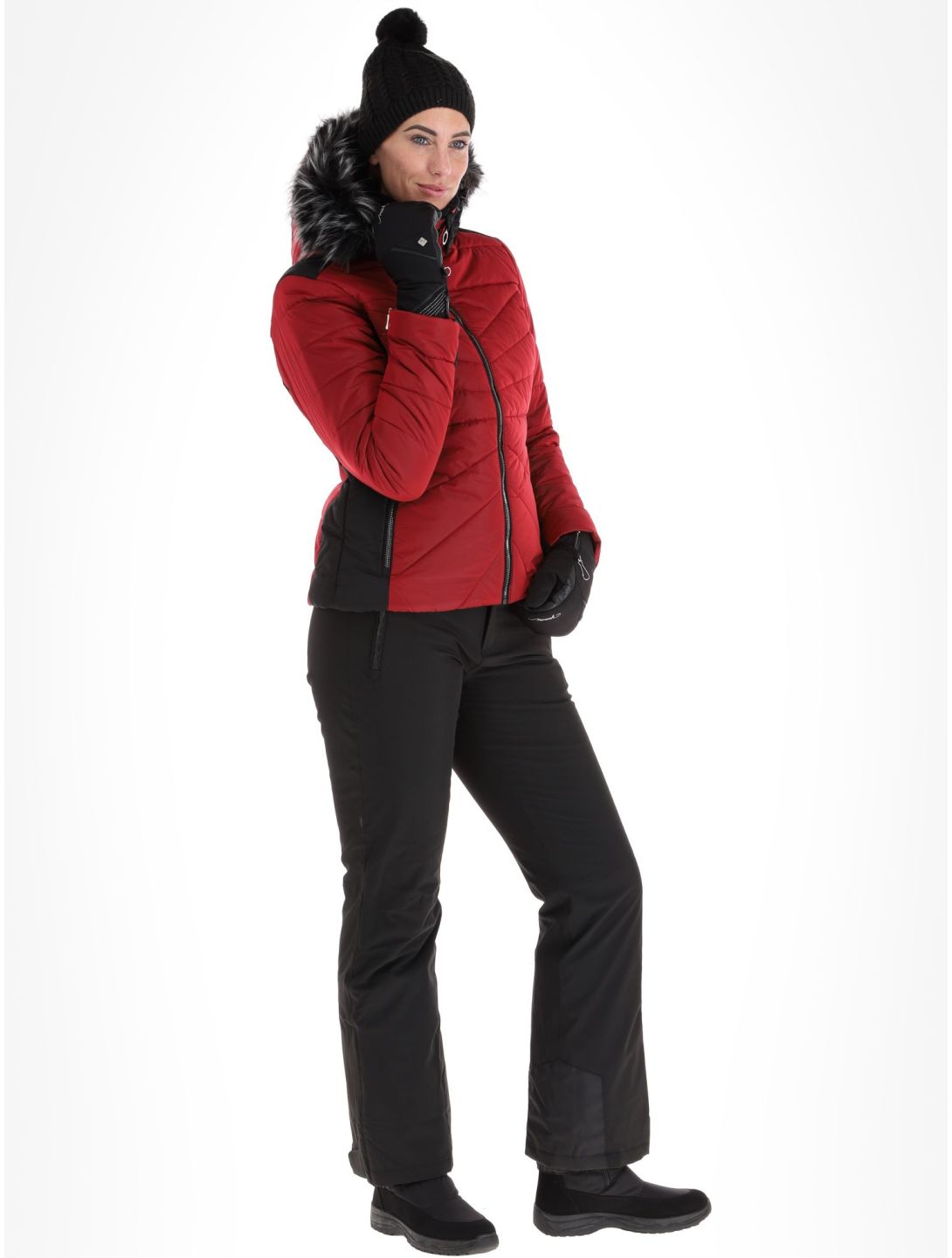 Luhta, Skalluvaara chaqueta de esquí mujeres Cranberry negro, rojo 