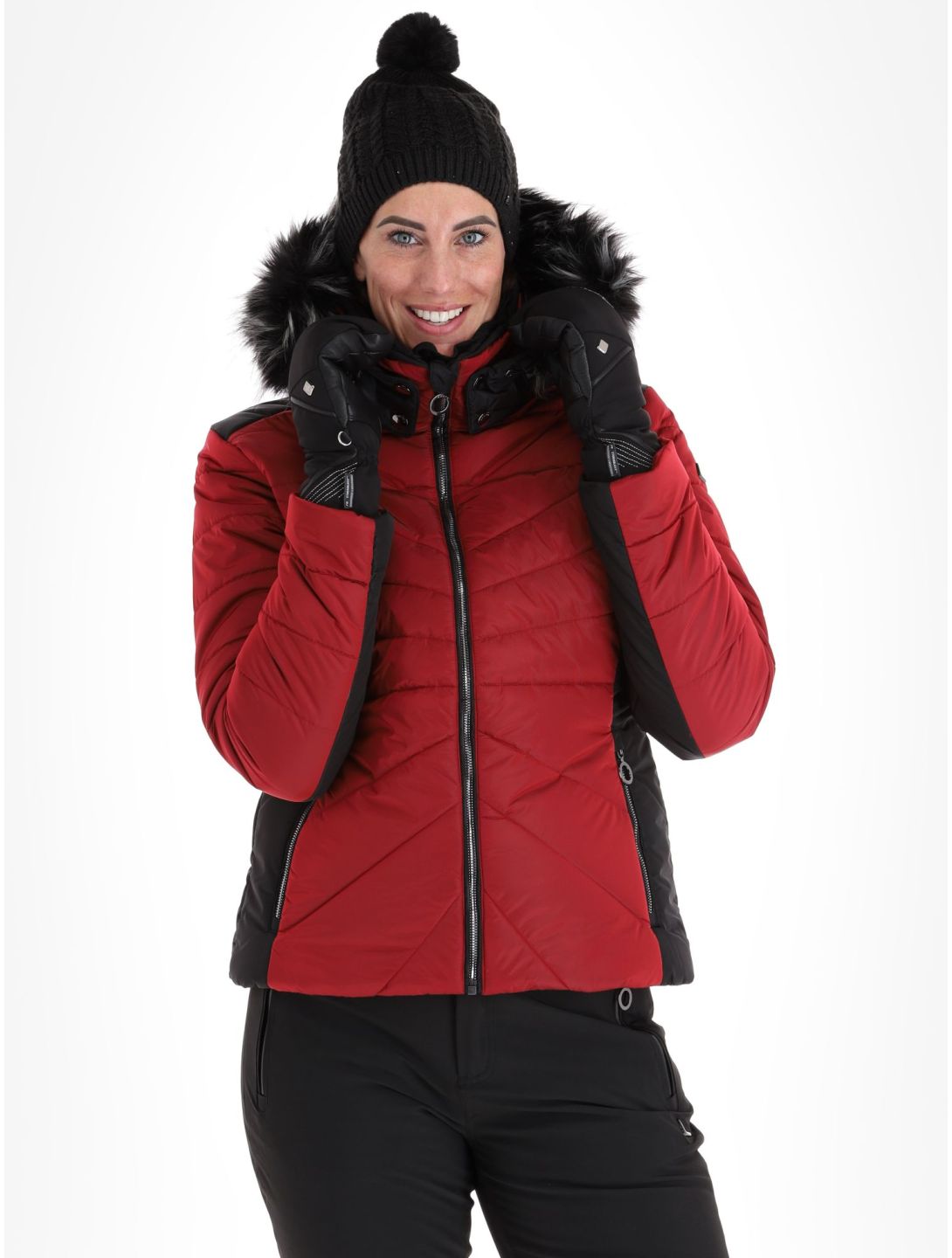 Luhta, Skalluvaara chaqueta de esquí mujeres Cranberry negro, rojo 