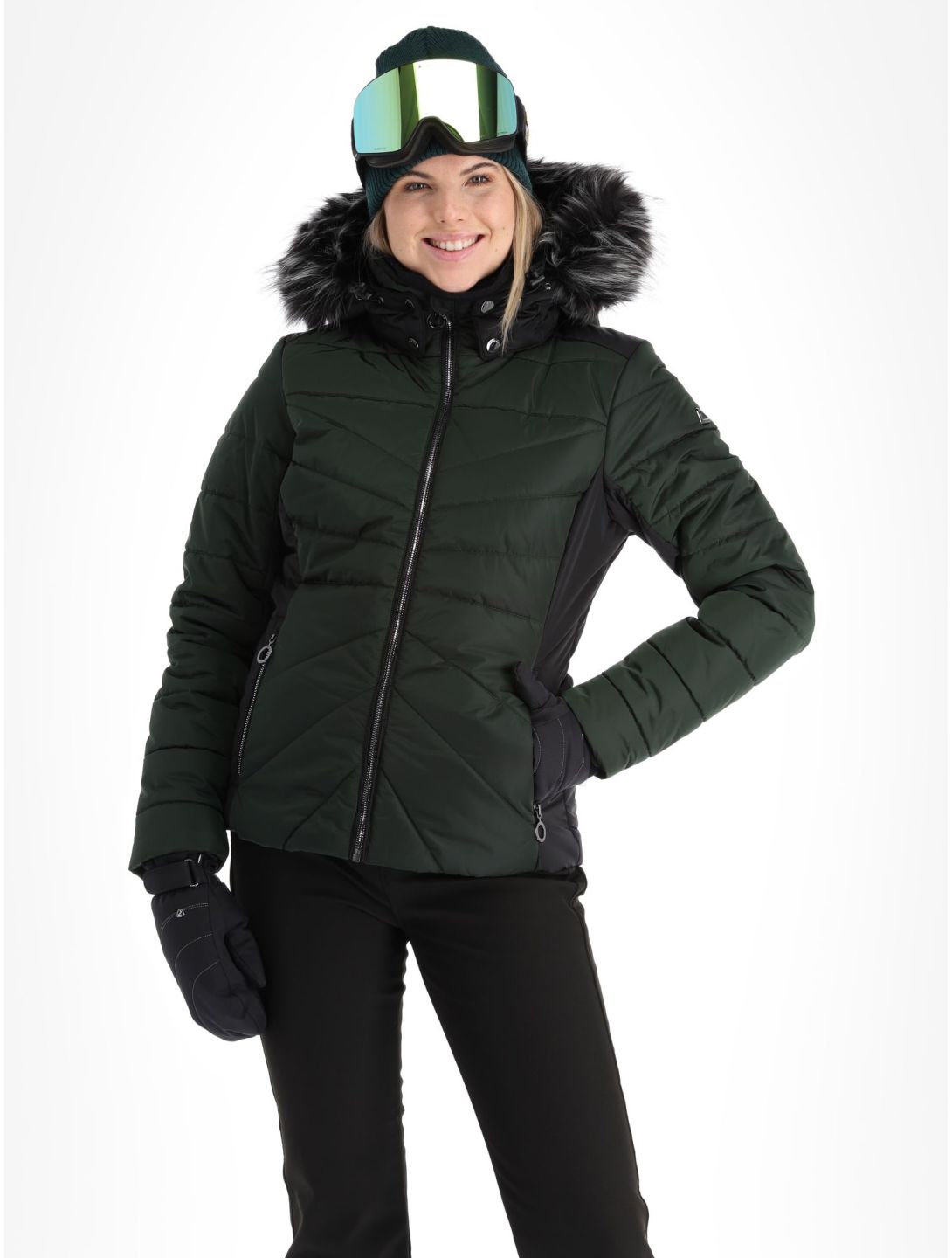 Luhta, Skalluvaara chaqueta de esquí mujeres Dark Green negro, verde 