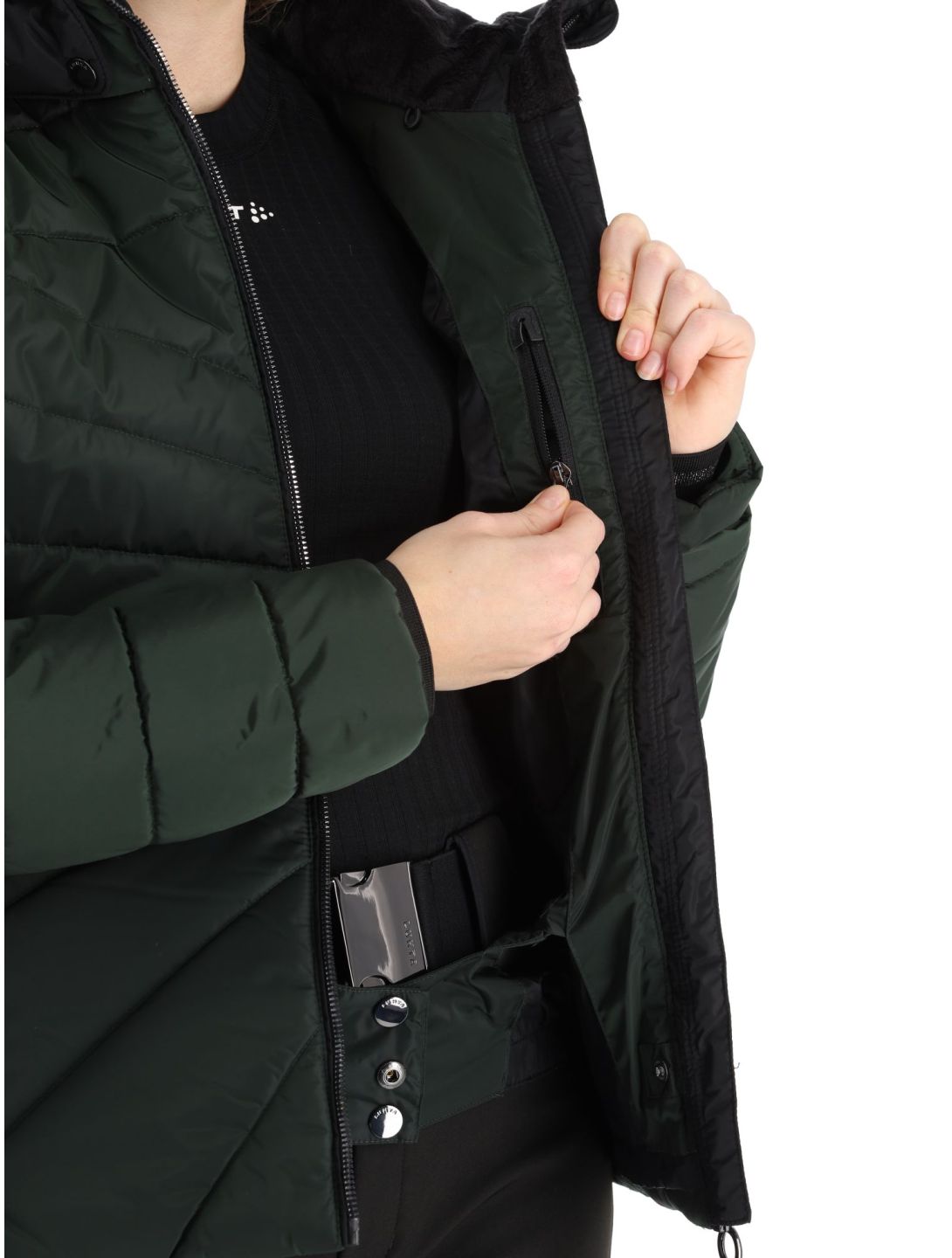 Luhta, Skalluvaara chaqueta de esquí mujeres Dark Green negro, verde 