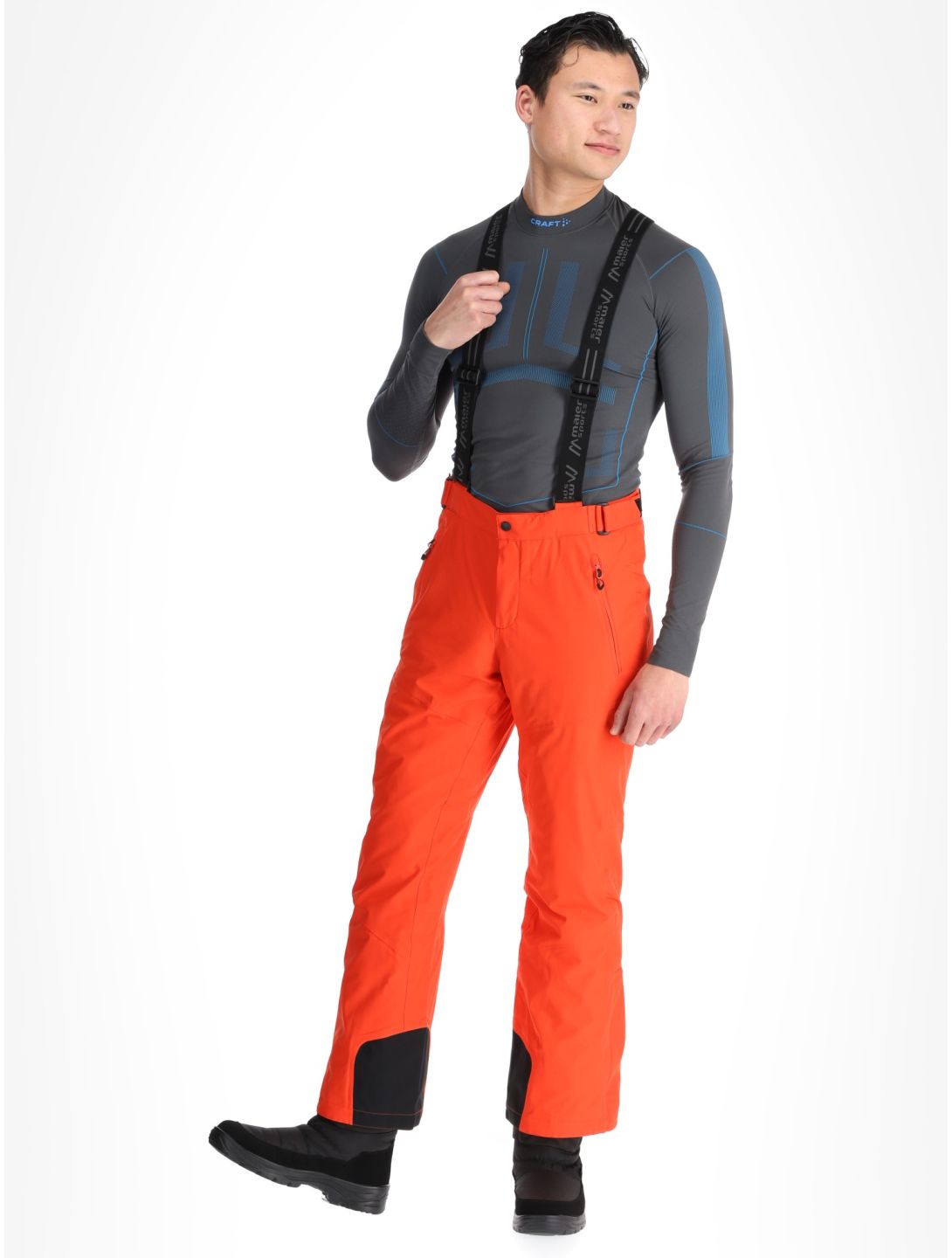 Maier Sports, Anton 2.1 pantalones de esquí hombres Paprika Flame naranja 