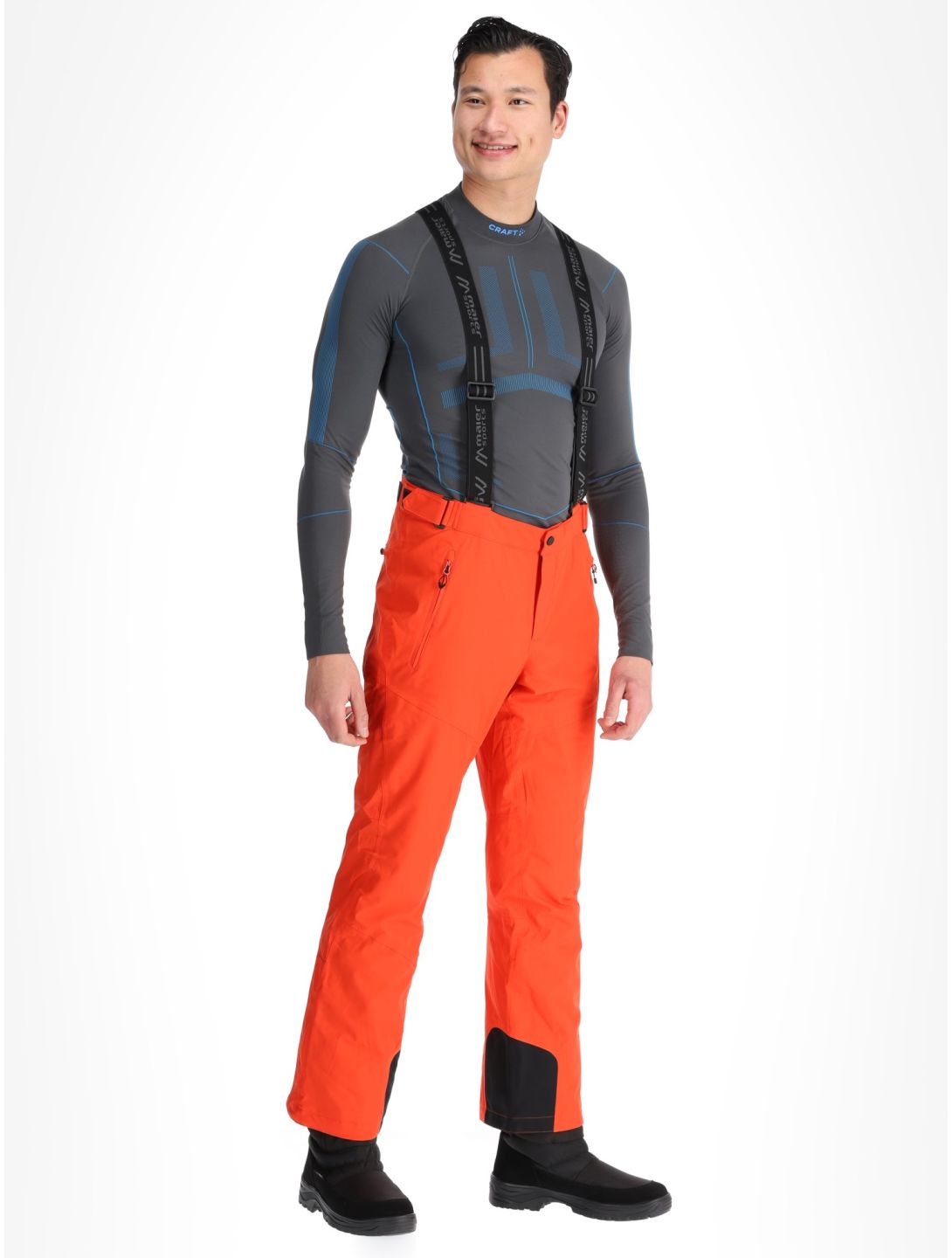 Maier Sports, Anton 2.1 pantalones de esquí hombres Paprika Flame naranja 