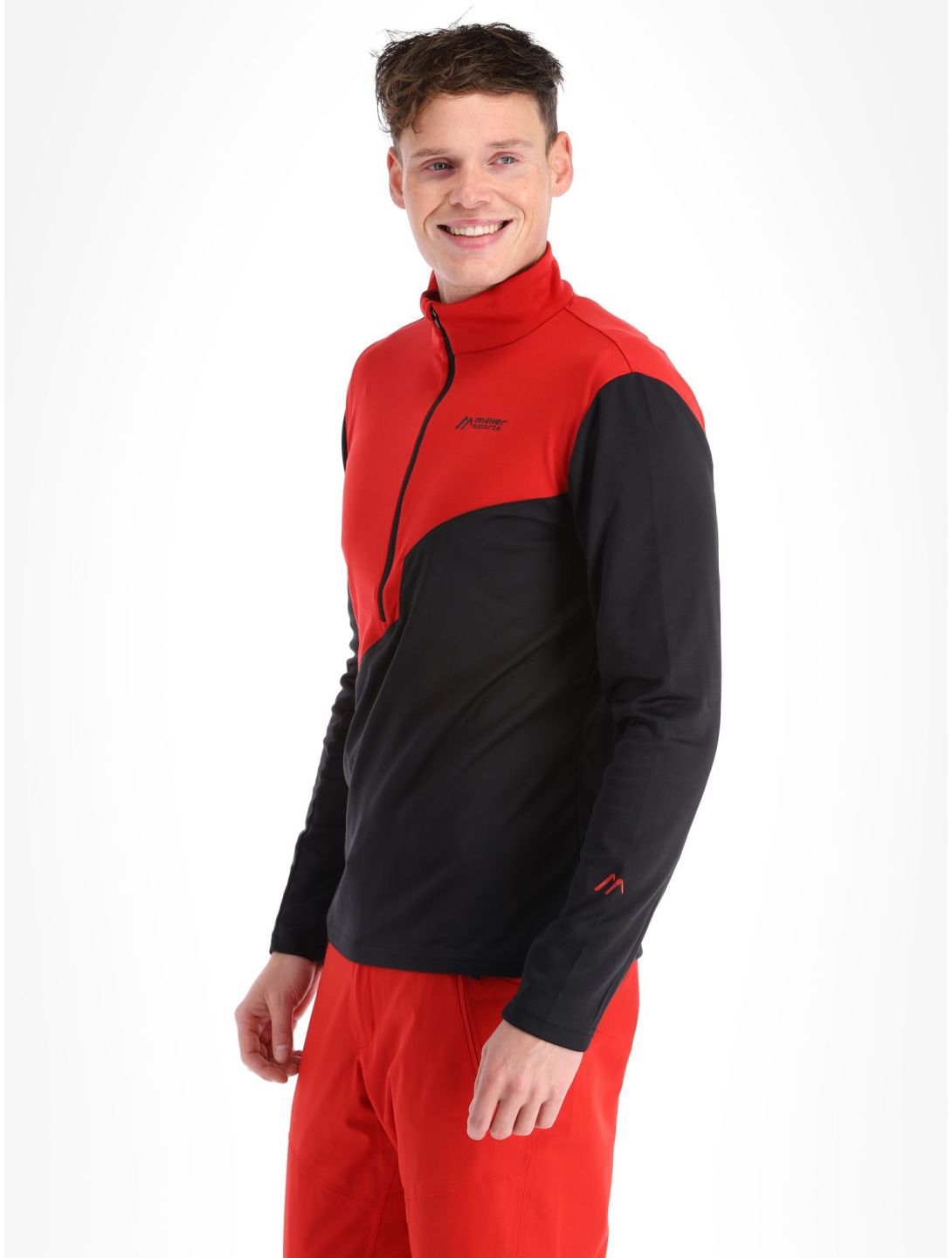 Maier Sports, Astun Jersey jersey hombres Salsa / Black rojo 