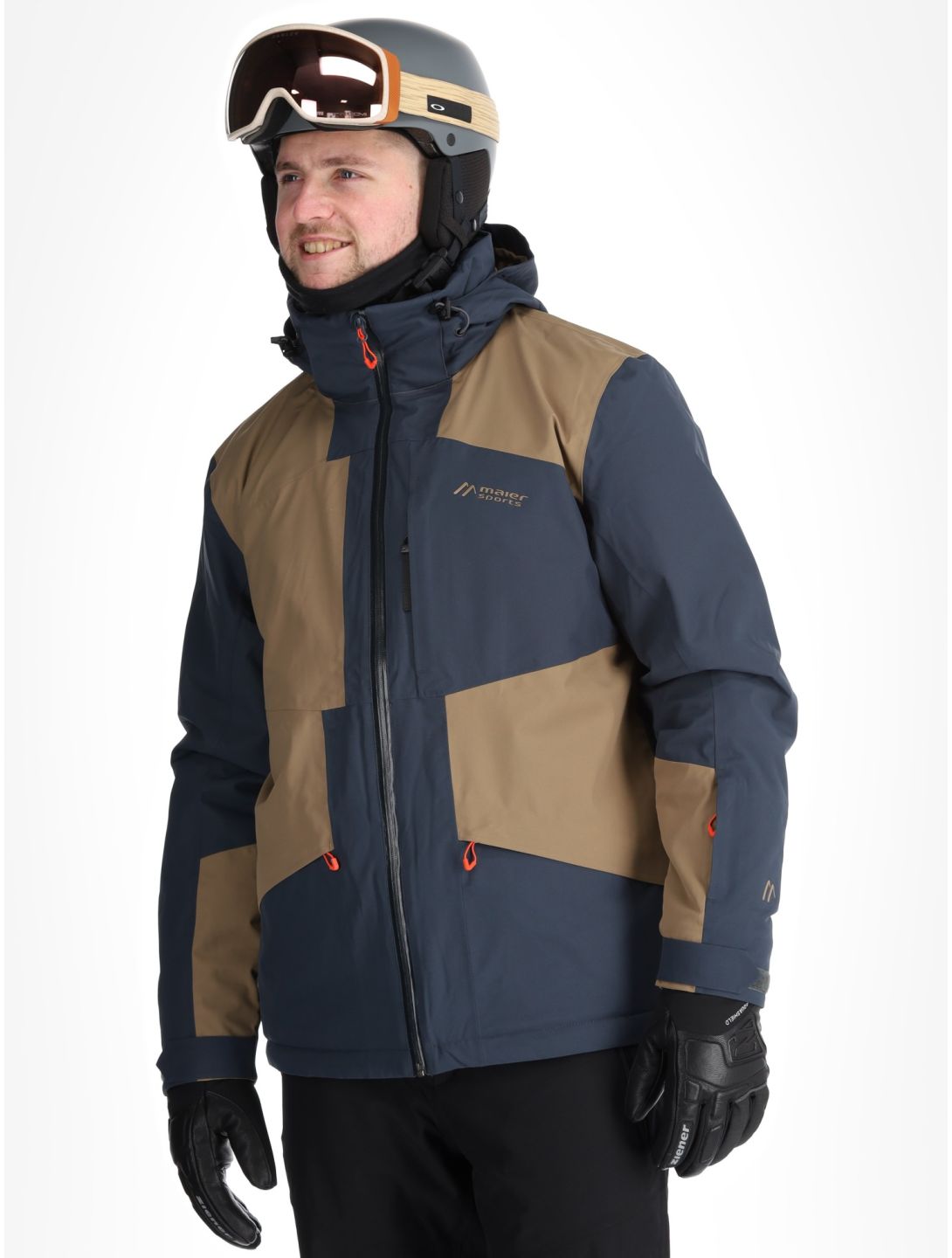 Maier Sports, Bukovel chaqueta de esquí hombres Graphite / Fawn gris, marrón 